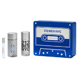 Carolina Herrera 212 Men Zestaw upominkowy, woda toaletowa 100ml + woda toaletowa 10ml + deospray 150ml