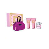 Versace Bright Crystal Zestaw upominkowy, woda toaletowa 90 ml + Żel pod prysznic 100 ml + Mleczko do ciała 100 ml + torebka