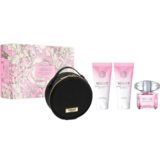 Versace Bright Crystal Zestaw podarunkowy, woda toaletowa 90ml + mleczko do ciała 100ml + żel pod prysznic 100 ml + torba