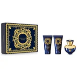 Versace Dylan Blue pour Femme Zestaw upominkowy, woda perfumowana 50ml + balsam do ciała 50ml + Żel pod prysznic 50ml
