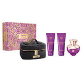 Versace Dylan Purple Zestaw upominkowy, Woda perfumowana 100 ml + Mleczko do ciała 100 ml + Żel pod prysznic 100 ml + torebka