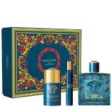 Versace Eros Zestaw upominkowy, woda toaletowa 100ml + woda toaletowa 10ml +deostick 75 ml