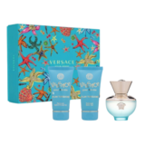 Versace Pour Femme Dylan Turquoise - Zestaw- Woda toaletowa 50ml+ Zel do ciala 50ml+żel pod prysznic 50ml Zestaw podarunkowy, 50ml