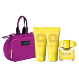 Versace Yellow Diamond Zestaw upominkowy, woda toaletowa 90ml + mleczko do ciała 100ml + Żel pod prysznic 100ml + torba