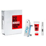 Carolina Herrera 212 Men Heroes Zestaw upominkowy, Woda toaletowa 90ml +Żel pod prysznic 100ml + Woda toaletowa 10ml