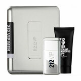 Carolina Herrera 212 VIP Men Zestaw upominkowy, Woda toaletowa 100ml + Żel pod prysznic 100ml (metal box)