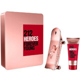 Carolina Herrera 212 Heroes for Her Zestaw upominkowy, Woda perfumowana 80 ml + Mleczko do ciała 100 ml
