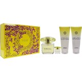 Versace Yellow Diamond Zestaw upominkowy, woda toaletowa 90ml + mleczko do ciała 100ml + Żel pod prysznic 100ml + woda toaletowa 5ml