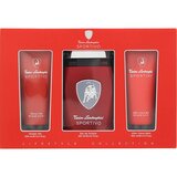 Tonino Lamborghini Sportivo Zestaw upominkowy, Woda toaletowa 125ml + Żel pod prysznic 100ml + Balsam po goleniu 100ml