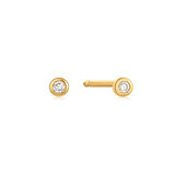 ANIA HAIE Ear Studs Bezel Gold 14K EAU001-24YG