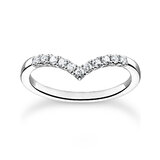 Thomas Sabo Ladies Ring TR2394-051-14-52 V-shape size 52