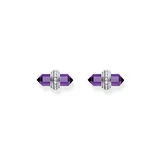 Thomas Sabo H2281-643-13 Silver stud earrings w. violet onyx 