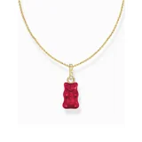 Thomas Sabo KE2209-414-10-L45 Gold-plated chain w. red Goldbears pendant 