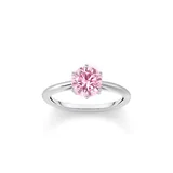 Thomas Sabo TR2474-051-9-56 Silver Ring with pink Stone in Brilliant-cut Ladies