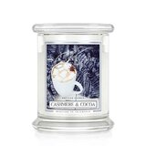 Kringle Candle Cashmere & Cocoa średnia świeca zapachowa z 2 knotami (411 g)