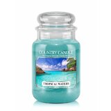 Country Candle Tropical Waters duża świeca zapachowa z 2 knotami (652 g)