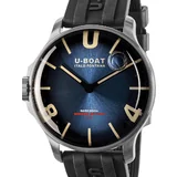 U-Boat 8704/B Darkmoon Blue SS Soleil Mens Watch 44mm 5ATM