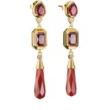 Thomas Sabo H2332-414-10 Earrings Red stones Elyndra Gold-plated 50,0 mm Ladies