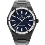 Paul Rich PR-46704 Mens Watch Moissanite Frosted Star Dust II Black 43mm 5ATM 