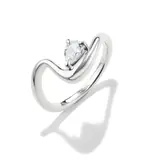 Thomas Sabo TR2543-051-14-54 Ring with White Teardrop-Shaped Cubic Zirconia for Women