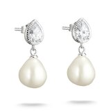 Thomas Sabo H2349-167-14 Pearl Earrings with Teardrop-Shaped Cubic Zirconia Elyndra Women