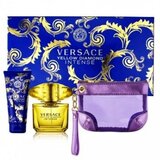 Versace Yellow Diamond Intense Zestaw podarunkowy, woda perfumowana 90ml + mleczko do ciała 100ml + torba