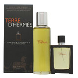 Hermes Terre D´Hermes Parfum Zestaw podarunkowy, perfumy napełnienie 125ml + perfum wielokrotnego napełniania 30ml