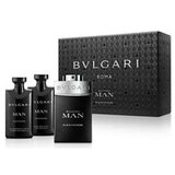 Bvlgari Man Black Cologne Zestaw upominkowy, woda toaletowa 100ml + Żel pod prysznic 75ml + balsam po goleniu 75ml+ kosmetyczka