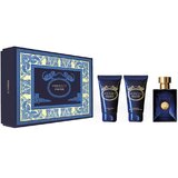 Versace Dylan Blue Zestaw upominkowy, woda toaletowa 50ml + Żel pod prysznic 50ml + balsam po goleniu 50ml