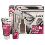 Mexx Life Is Now for Her Zestaw upominkowy, woda toaletowa 15ml + mleczko do ciała 50ml