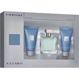 Azzaro Chrome Zestaw podarunkowy, woda toaletowa 100ml + balsam po goleniu 75ml + Żel pod prysznic 75ml 