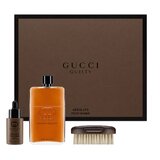 Gucci Guilty Absolute Zestaw podarunkowy, woda perfumowana 150ml + olej do kulek 30ml + pędzel