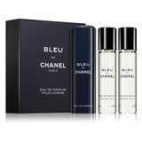 Chanel Bleu de Chanel Woda perfumowana, 3 x 20ml (1x napełnialny + 2x napełnienie)
