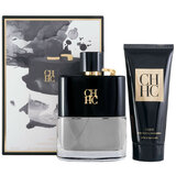 Carolina Herrera CH Men Prive Zestaw podarunkowy, woda toaletowa 100ml + balsam po goleniu 100ml (Travel set)