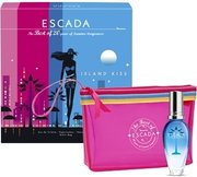 Escada Island Kiss Zestaw upominkowy, woda toaletowa 30ml + kosmetyczka torba