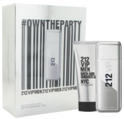 Carolina Herrera 212 VIP Men Zestaw upominkowy, woda toaletowa 100ml + żel pod prysznic 100ml (Travel set)