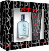 Replay Jeans Spirit! for Him Zestaw podarunkowy, woda toaletowa 30ml + Żel pod prysznic 100ml