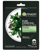 Czarna maska ​​tekstylna z czarną herbatą ekstrakt z czystej węgla drzewnego Naturale (czarna maska ​​tkanki) 28 g