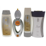 Ajmal Wisal Zestaw prezentowy: woda perfumowana 50ml + balsam do ciała 100ml + żel pod prysznic 200ml + puder do ciała 80g - uszkodzenie pudełko
