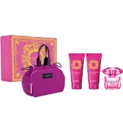Versace Bright Crystal Absolu Zestaw upominkowy, woda perfumowana 90ml + krem pod prysznic 100ml + mleczko do ciała 100ml + kosmetyczka