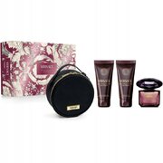 Versace Crystal Noir Zestaw podarunkowy, woda perfumowana 90ml + mleczko do ciała 100ml + żel pod prysznic 100 ml + bag