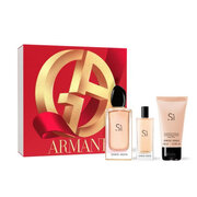 Giorgio Armani Si Zestaw upominkowy, woda perfumowana 100ml + woda perfumowana 15ml + Mleczko do ciała 50ml
