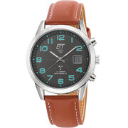 ETT EGS-11499-22L solar drive radio controlled Basic men`s 41mm 5ATM