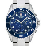 Swiss Alpine Military 7053.9135 Chronograph Mens Watch 42mm 10ATM