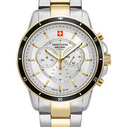 Swiss Alpine Military 7089.9142 Chronograph Mens Watch 44mm 10ATM