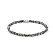 Rebel & Rose Bracelet Glass Rocks Black Leopard RR-40116-S-S ladies