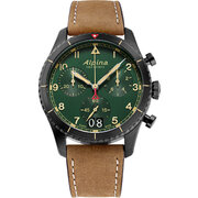 Alpina AL-372GR4FBS26 Startimer Pilot Chronograph Mens Watch 41mm 10ATM