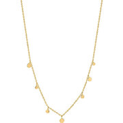 ANIA HAIE NAU001-05YG Gold Mixed Disc Ladies Necklace Gold 14K, adjustable