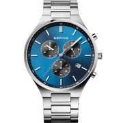 Bering 11743-707 Classic Titanium Chronograph Mens Watch 40mm 5ATM