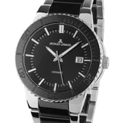 Jacques Lemans 1-2164A Colmar Ceramic Mens Watch 43mm 10ATM